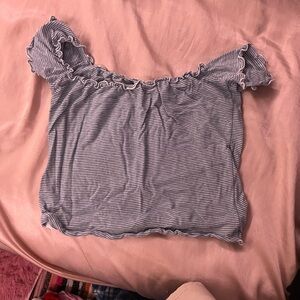 Small brandy Melville, white and blue stripes